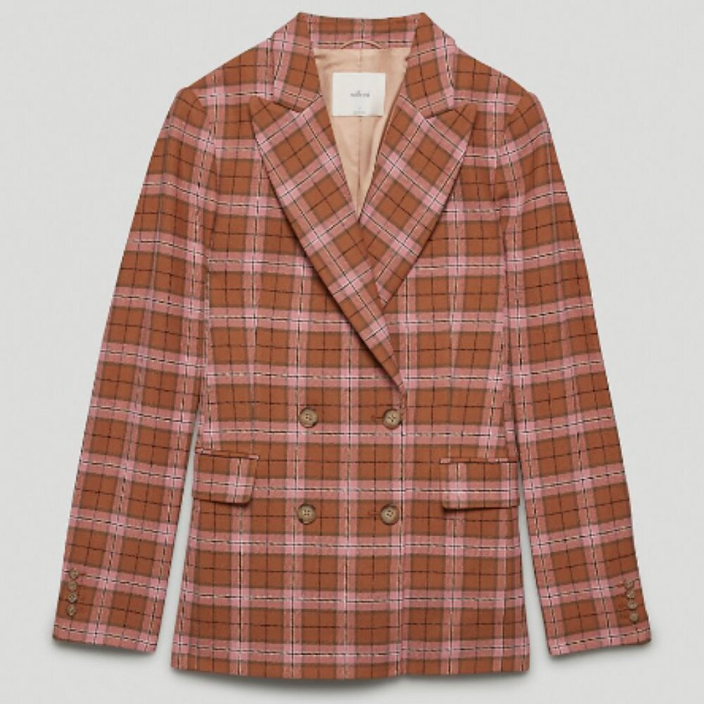 NWT Aritzia Wilfred Margaux Plaid (size 0)